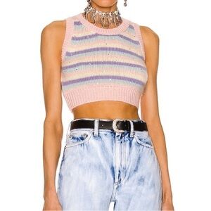 Alessandra Rich cropped tank sweater size 40
